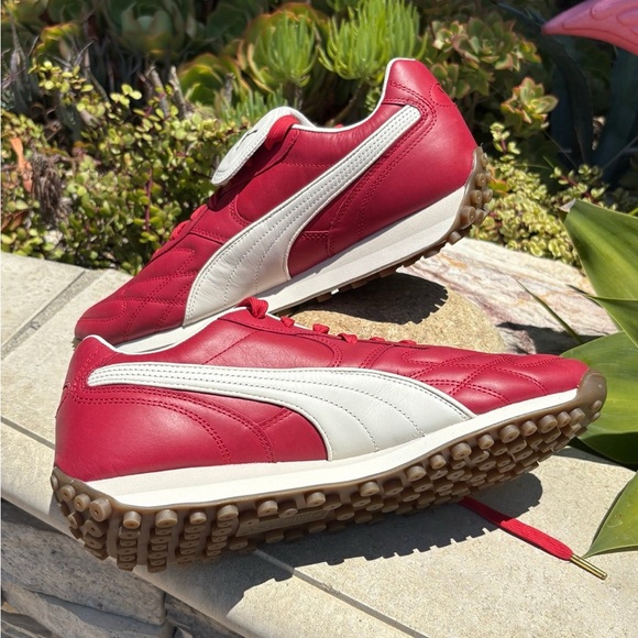 Puma Avanti L Fenty Mens Size 12 Club Red Leather Sneakers main image 7